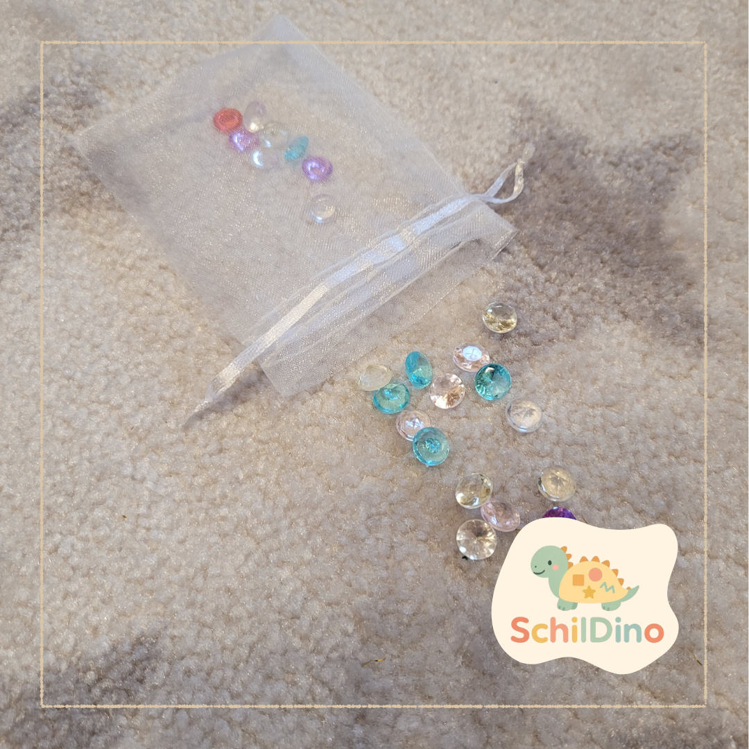 20 Stk Mini Diamanten I Zubehör für Stapelsteine I Aktivitätsplatte I Balanciersteine I Feinmotorik I Montessori I zur motorischen Förderung,