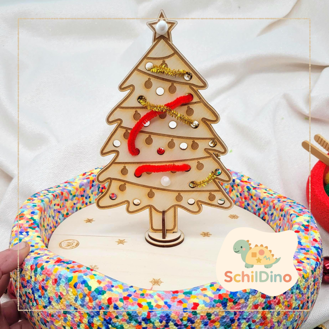 Christbaum 3d Weihnachtsbaum Weihnachten Aktivitätsplatte Stapelstein, Balanciersteine, Montessori, Zubehör Stapelsteine