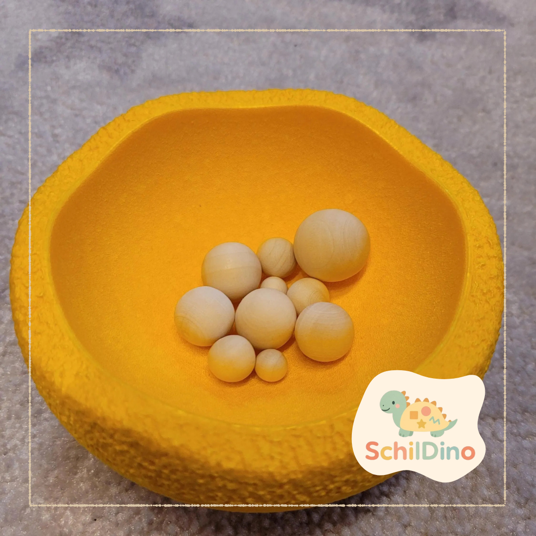 10 Stk Holzkugeln unterschiedliche Größe I Zubehör für Stapelsteine I Aktivitätsplatte I Balanciersteine I Feinmotorik I Montessori I zur motorischen Förderung,