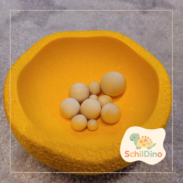 10 Stk Holzkugeln unterschiedliche Größe I Zubehör für Stapelsteine I Aktivitätsplatte I Balanciersteine I Feinmotorik I Montessori I zur motorischen Förderung,