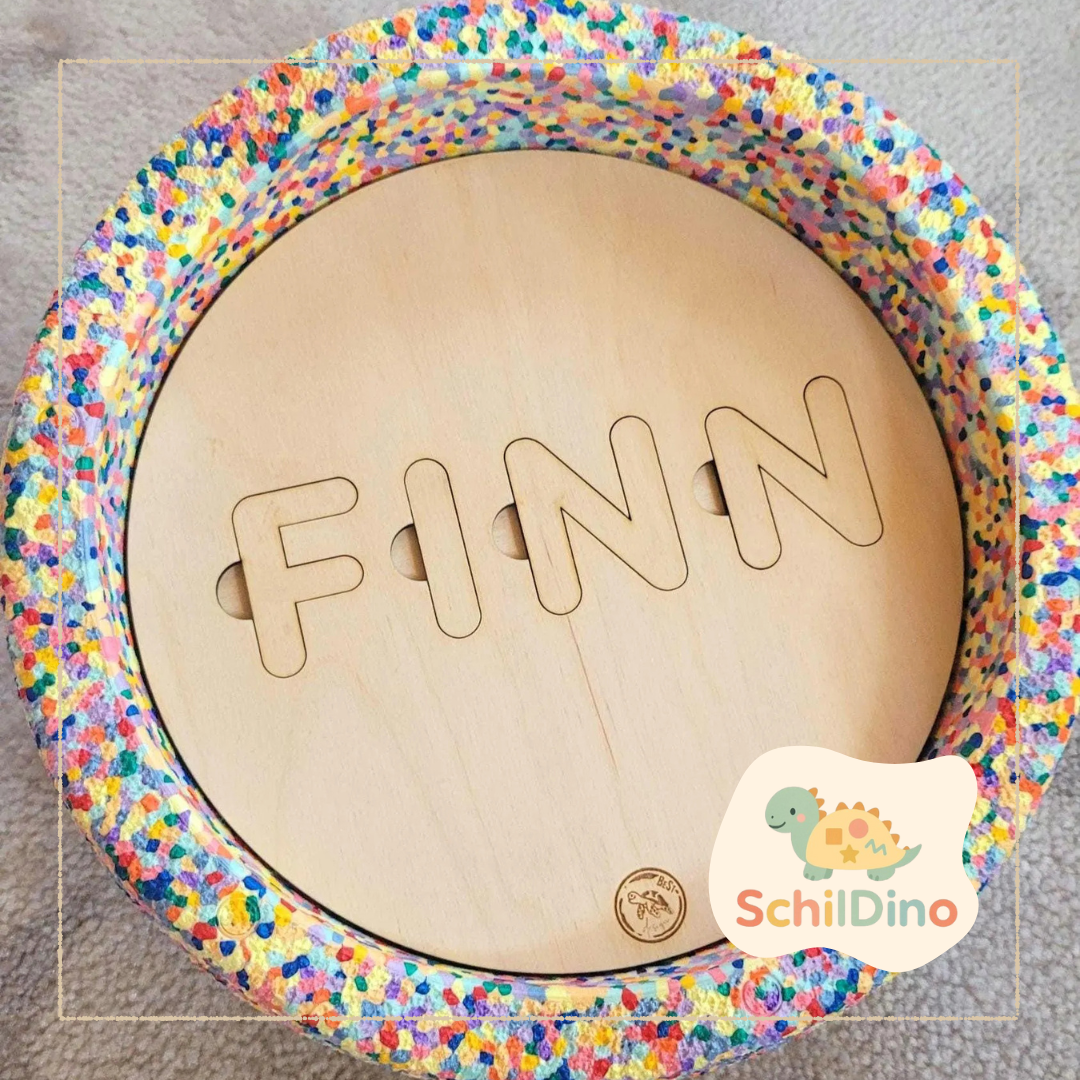 individuelles Namens Puzzle Aktivitätsplatte Stapelstein I Balanciersteine I Feinmotorik I Montessori I Zubehör für Stapelsteine zur motorischen Förderung I