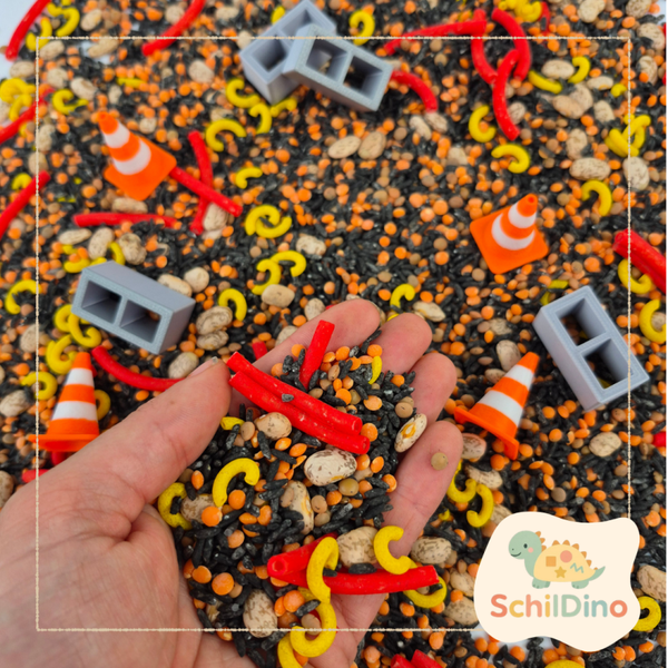 Sensorik Füllmaterial Baustellen Mix | Schüttmaterial für Lernmaterial & Montessori