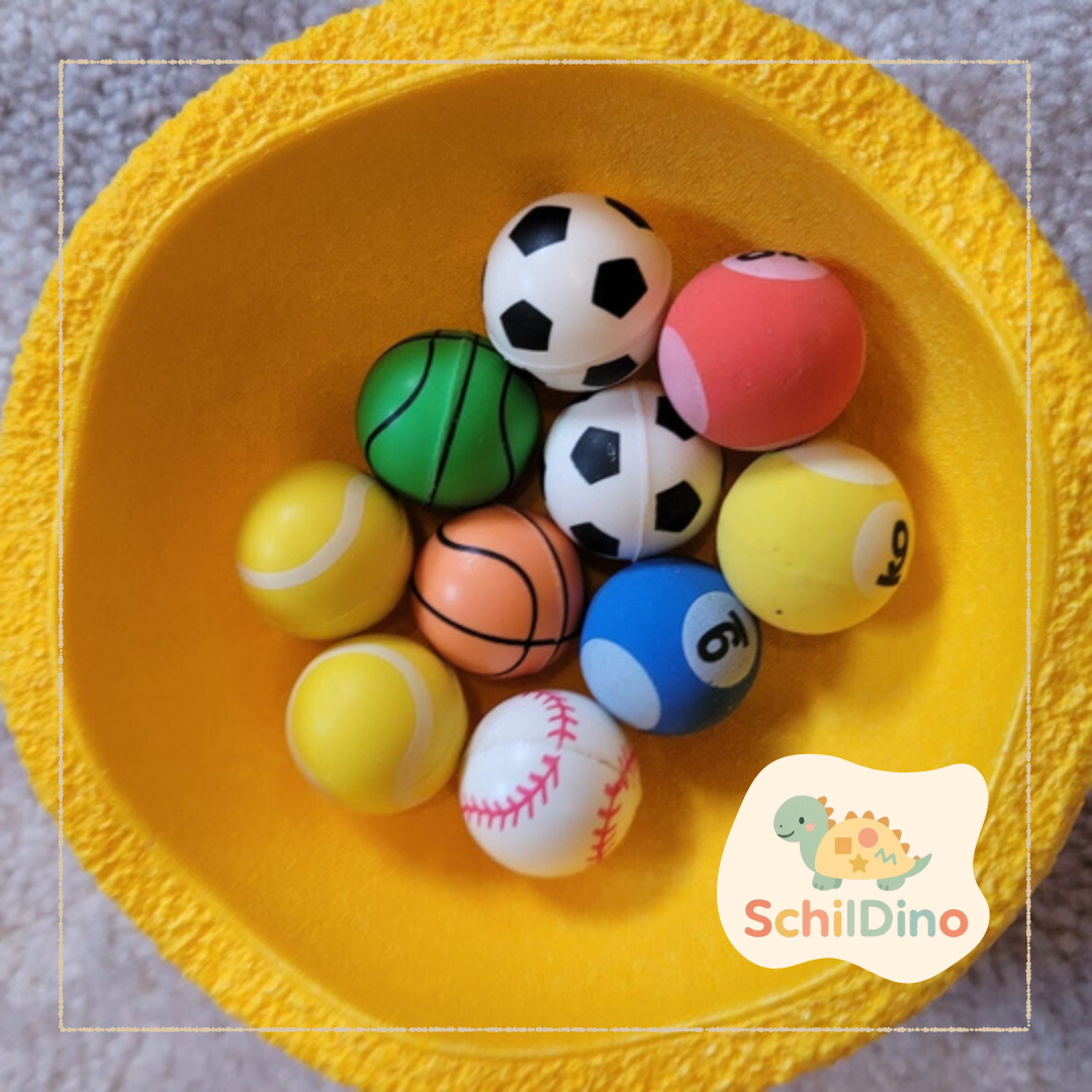 3 Stk Ball Flummies I Zubehör für Stapelsteine I Aktivitätsplatte I Balanciersteine I Feinmotorik I Montessori I zur motorischen Förderung,