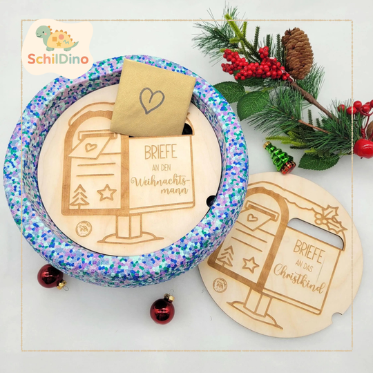 Briefe ans Christkind / Weihnachtsmann Weihnachten Aktivitätsplatte Stapelstein, Montessori, Zubehör Stapelsteine