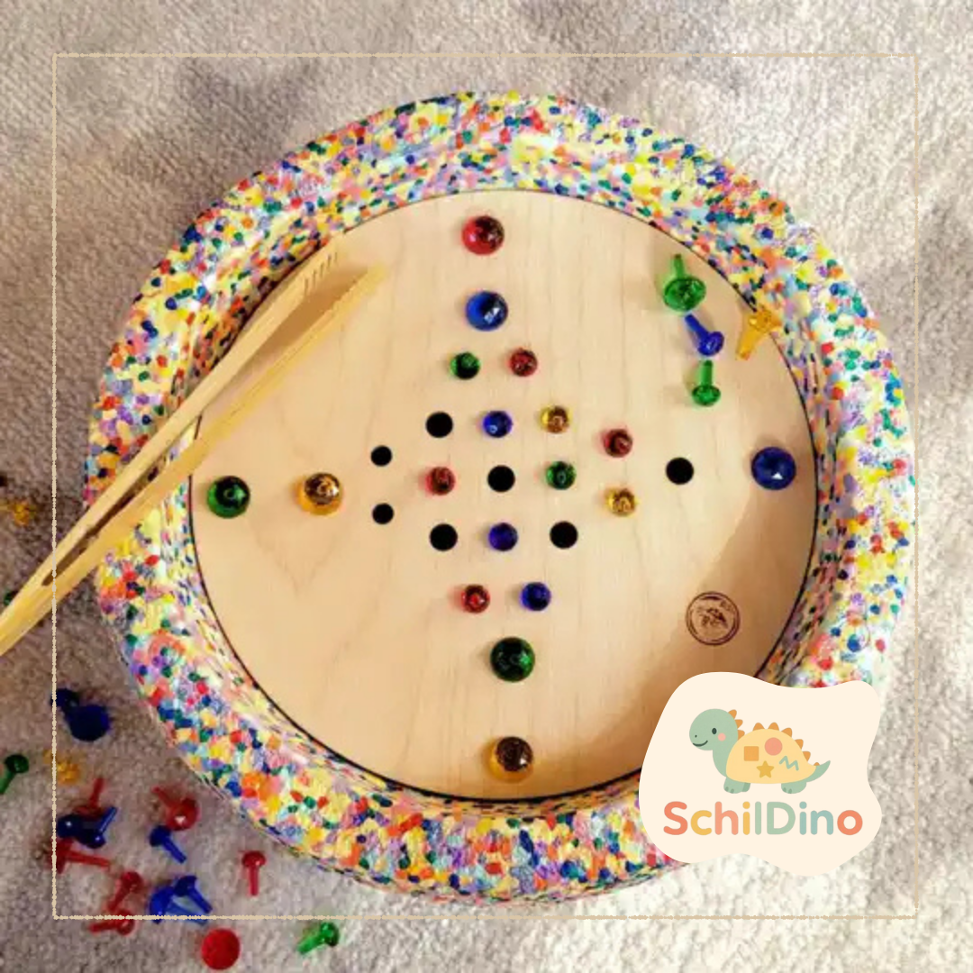 30 Stk Stecksteine I Zubehör für Stapelsteine I Aktivitätsplatte I Balanciersteine I Feinmotorik I Montessori I zur motorischen Förderung,