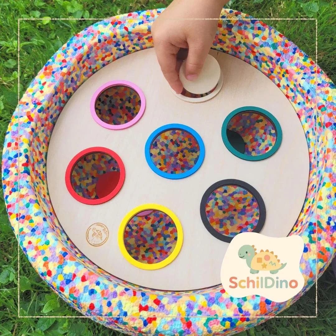 Farben Sortieren | Aktivitätsplatte Stapelstein, Balanciersteine, Feinmotorik, Montessori, Zubehör Stapelsteine