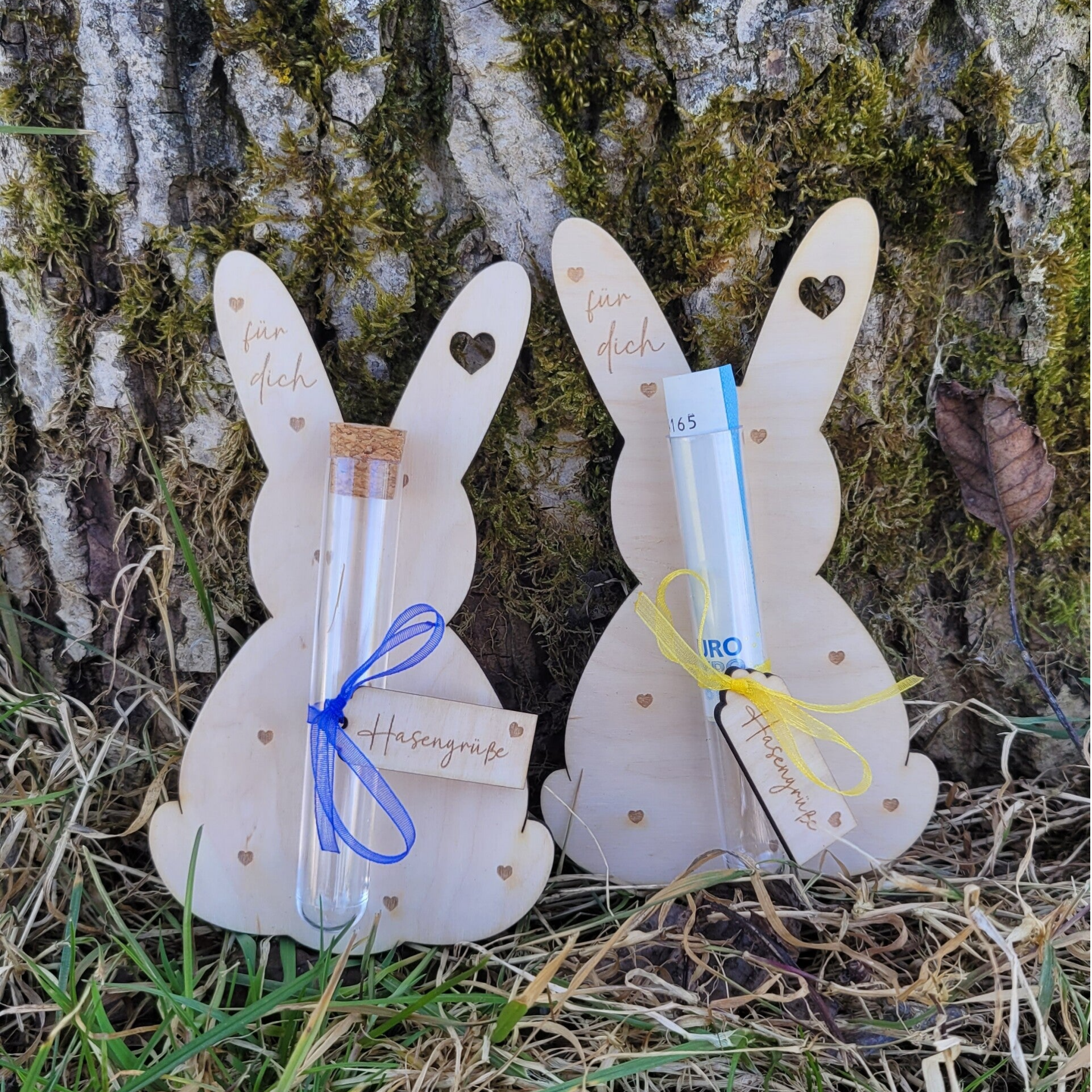 🌸 Personalisiertes Osterhasen Geldgeschenk – Holz Hase mit Geldröhre 🐰 Perfekte Geschenkidee für Ostern