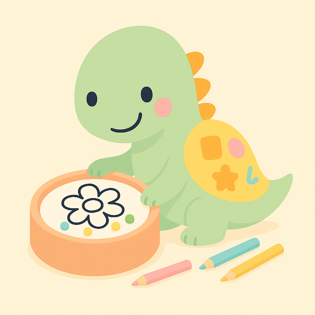 DIY-Anleitung: Muster-Spiel Blume mit Aktivitätsplatten und Stapelstein – Malspaß & Motorik fördern