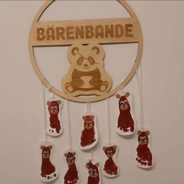 Personalisierter Holz Traumfänger, Loop, Tolles Geschenk zu Geburt, Taufe, Babygeschenk