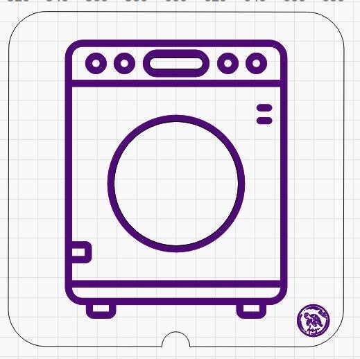 Aktivitätsplatte Waschmaschine eckig, Montessori Sensor Play, kompatibel mit günstigen Balanciersteinen, Stapelstein Alternative, Zubehör