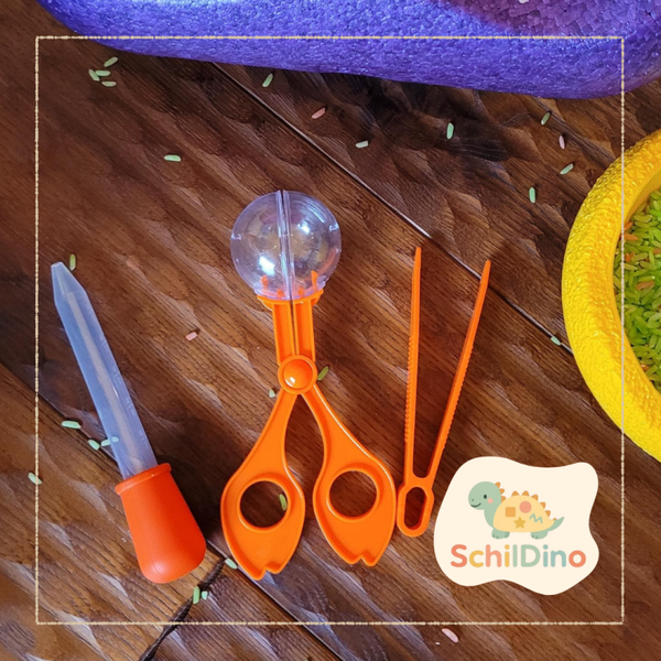 buntes Werkzeug Set I Zubehör für Stapelsteine I Aktivitätsplatte I Balanciersteine I Feinmotorik I Montessori I zur motorischen Förderung,