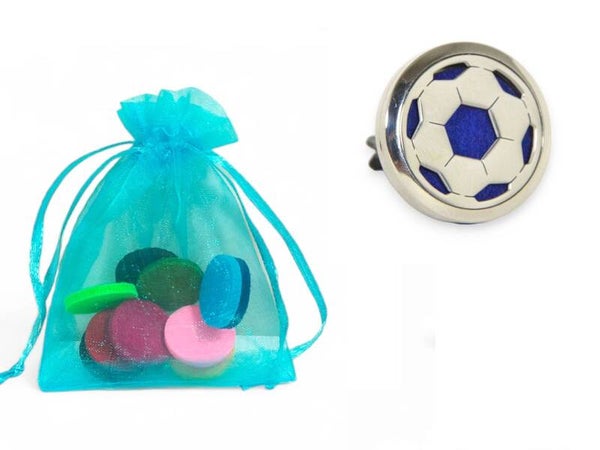 DIFFUSORE AUTO PER AROMATERAPIA ACCIAIO CM 3 PALLONE CALCIO