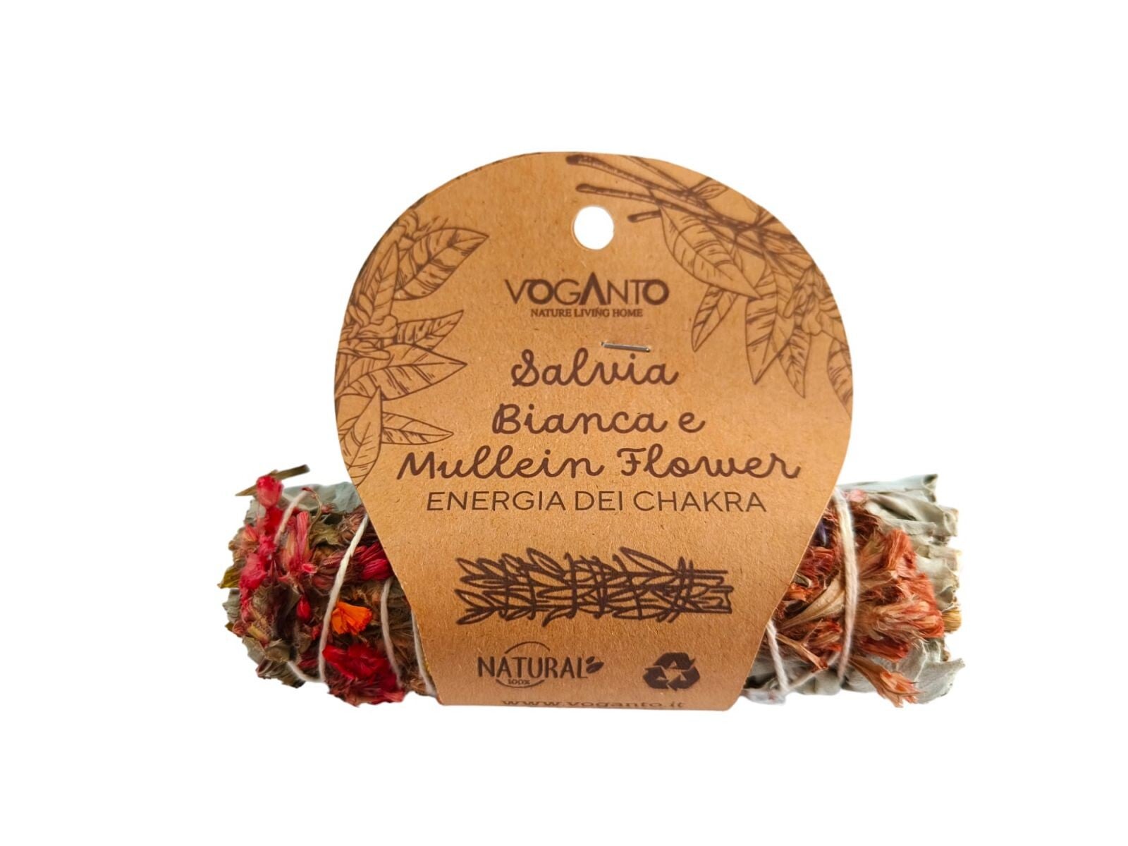 Smudge Stick- Salvia Bianca e Mullein Flower