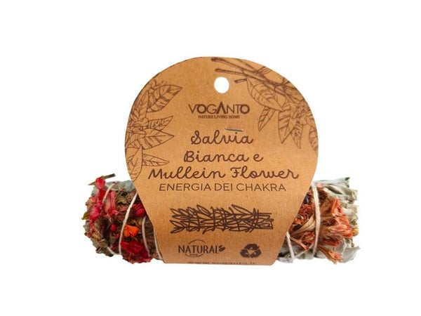 Smudge Stick- Salvia Bianca e Mullein Flower