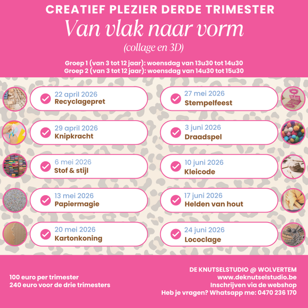 Creatief plezier op woensdag 3de semester