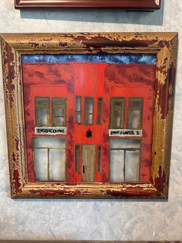 Engine Co No 1 Hook and Ladder No 2 Painting No 2  Donation in the name of Lynne Hart to firefighters museum on Erie gives day