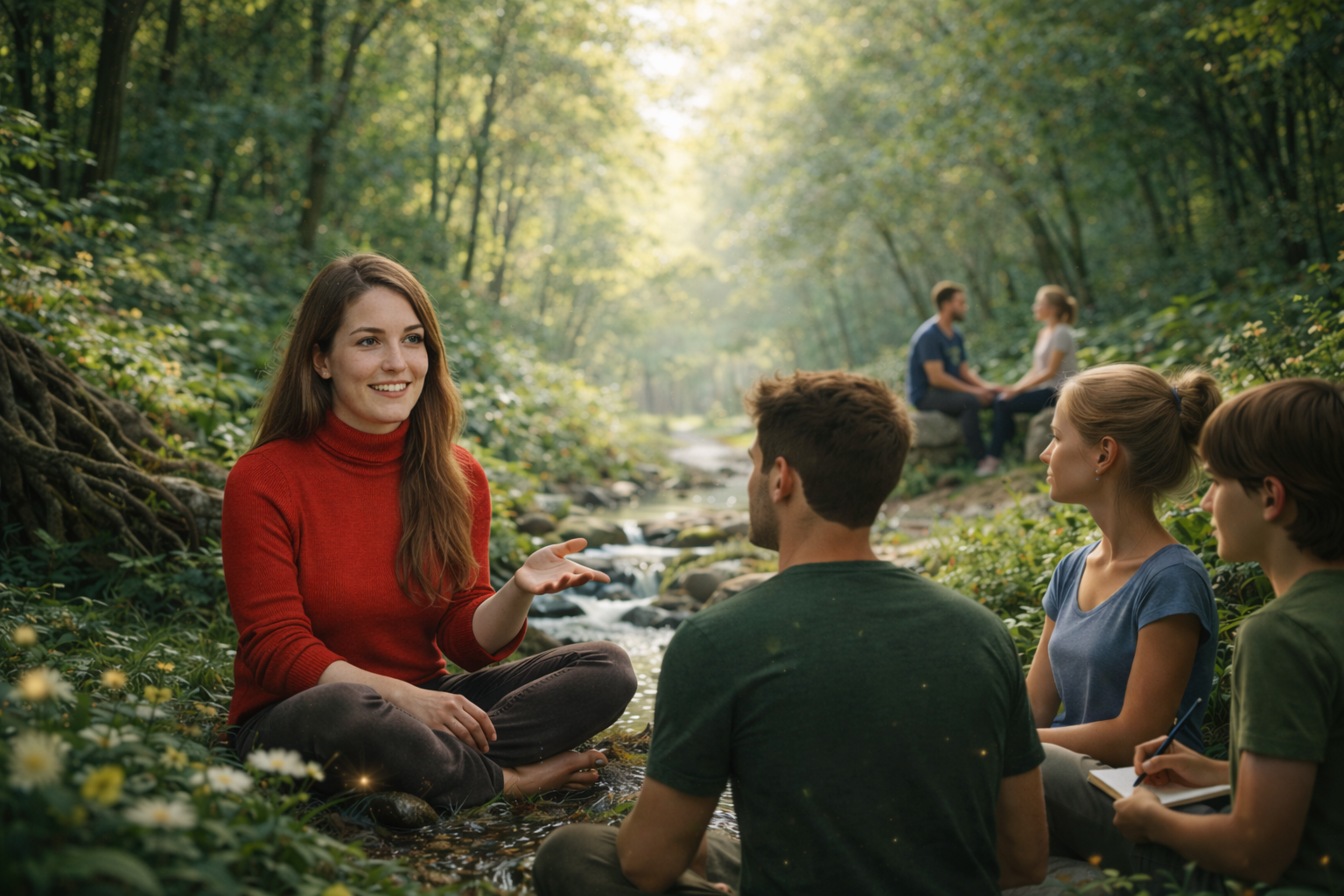 Ganzheitliches Gruppencoaching in der Natur mit Fokus auf Selbstreflexion, Stressbewältigung und persönliche Entwicklung