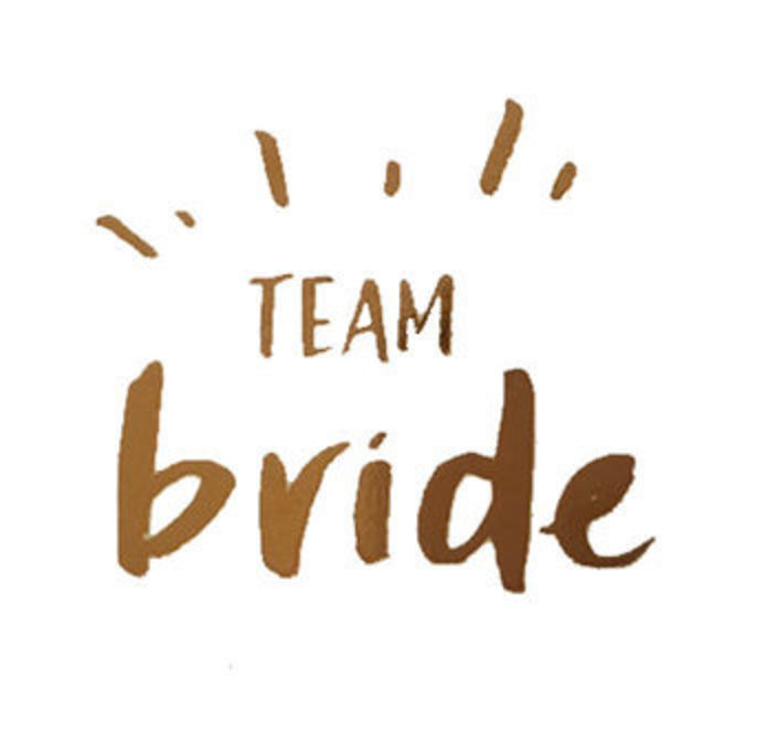 Tijdelijk tattoo - "Team bride"