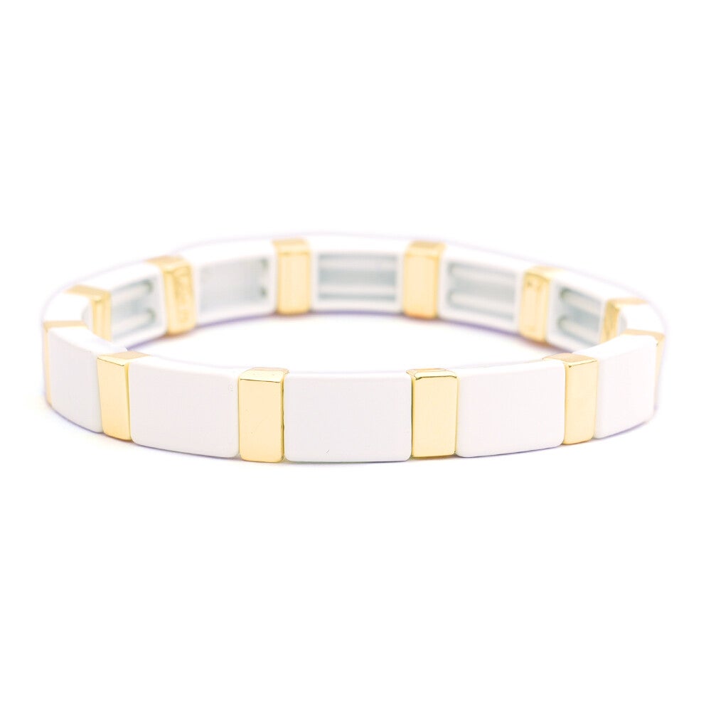Armband "LizzyMae White & Gold"
