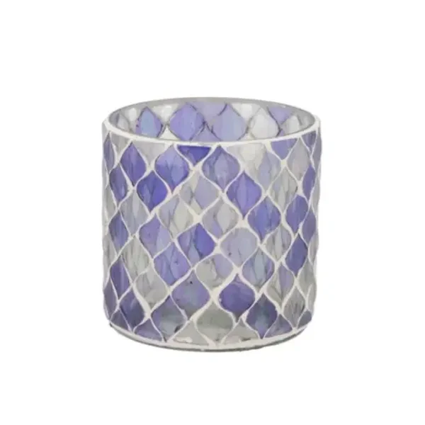 Theelichthouder "Mosaic Indigo"