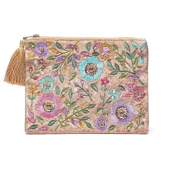 Etui "Fluweel - bloemen"