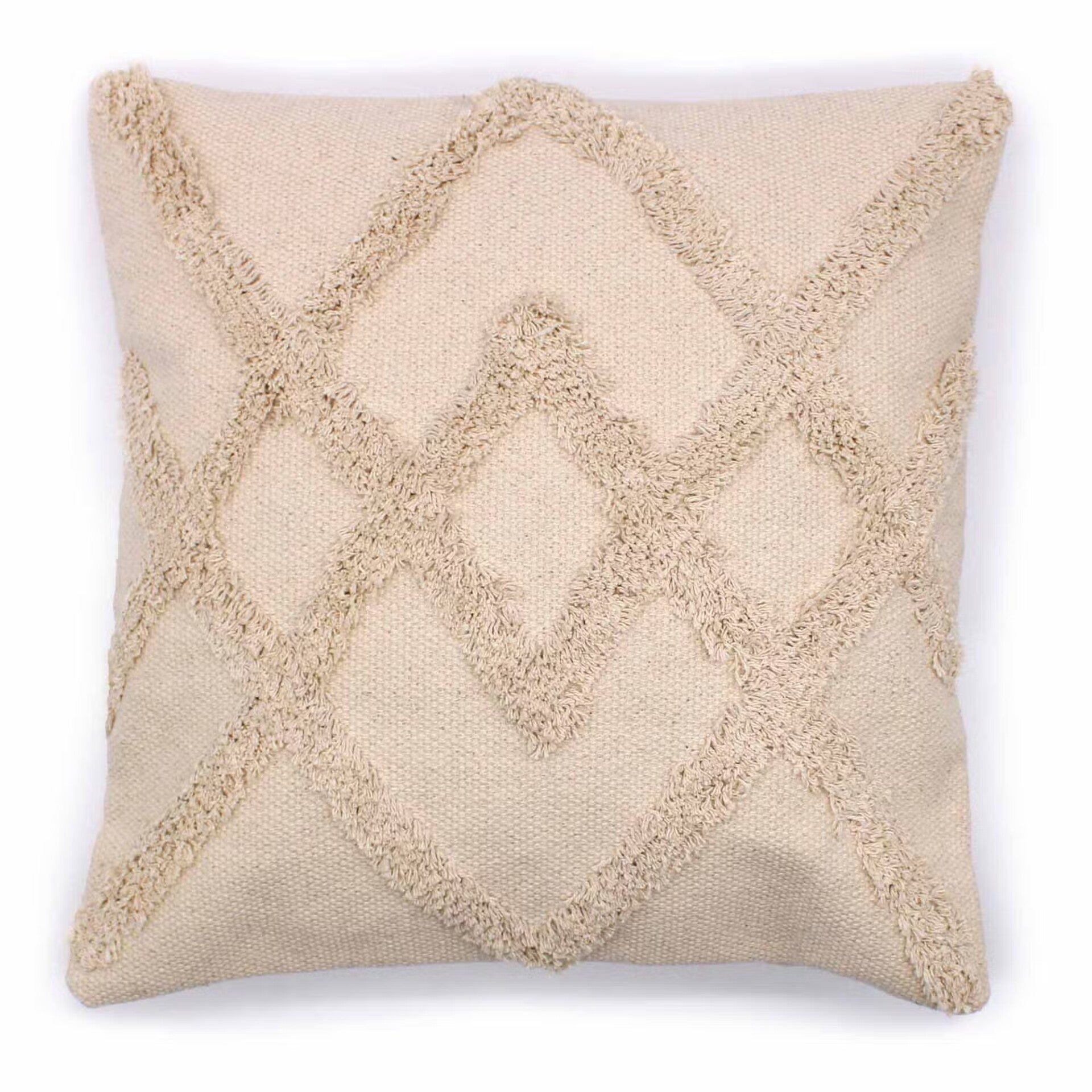 Kussenhoes "Cream Lux Criss-Cross"
