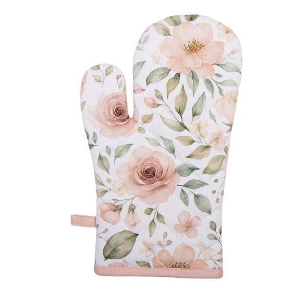 Ovenwant "Zachtroze bloemen"