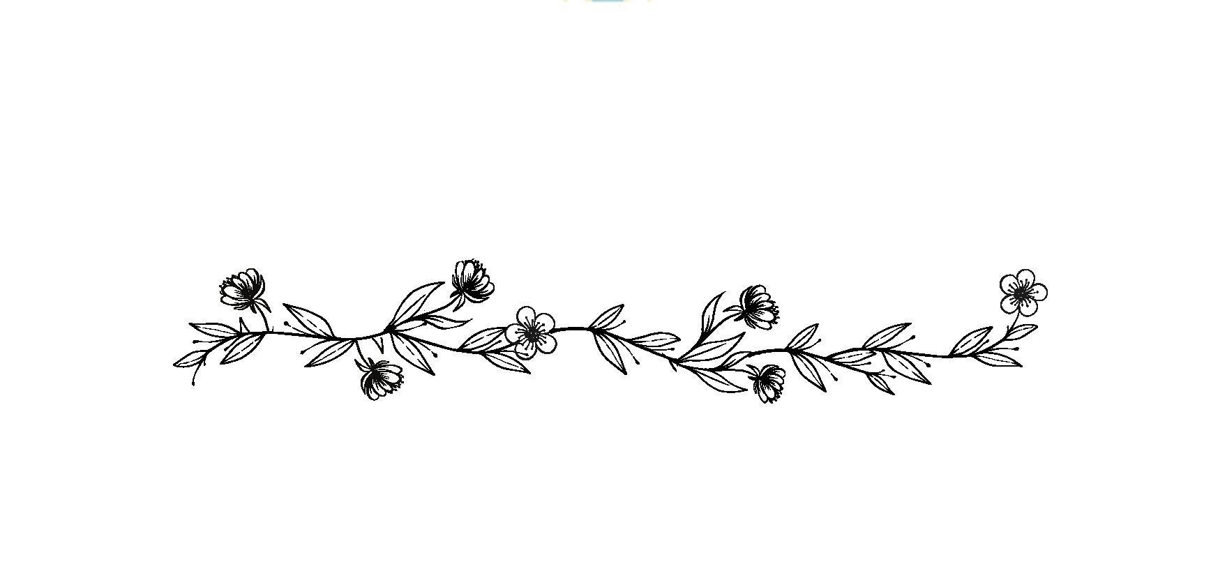 Tijdelijk tattoo - "Bloemenband"