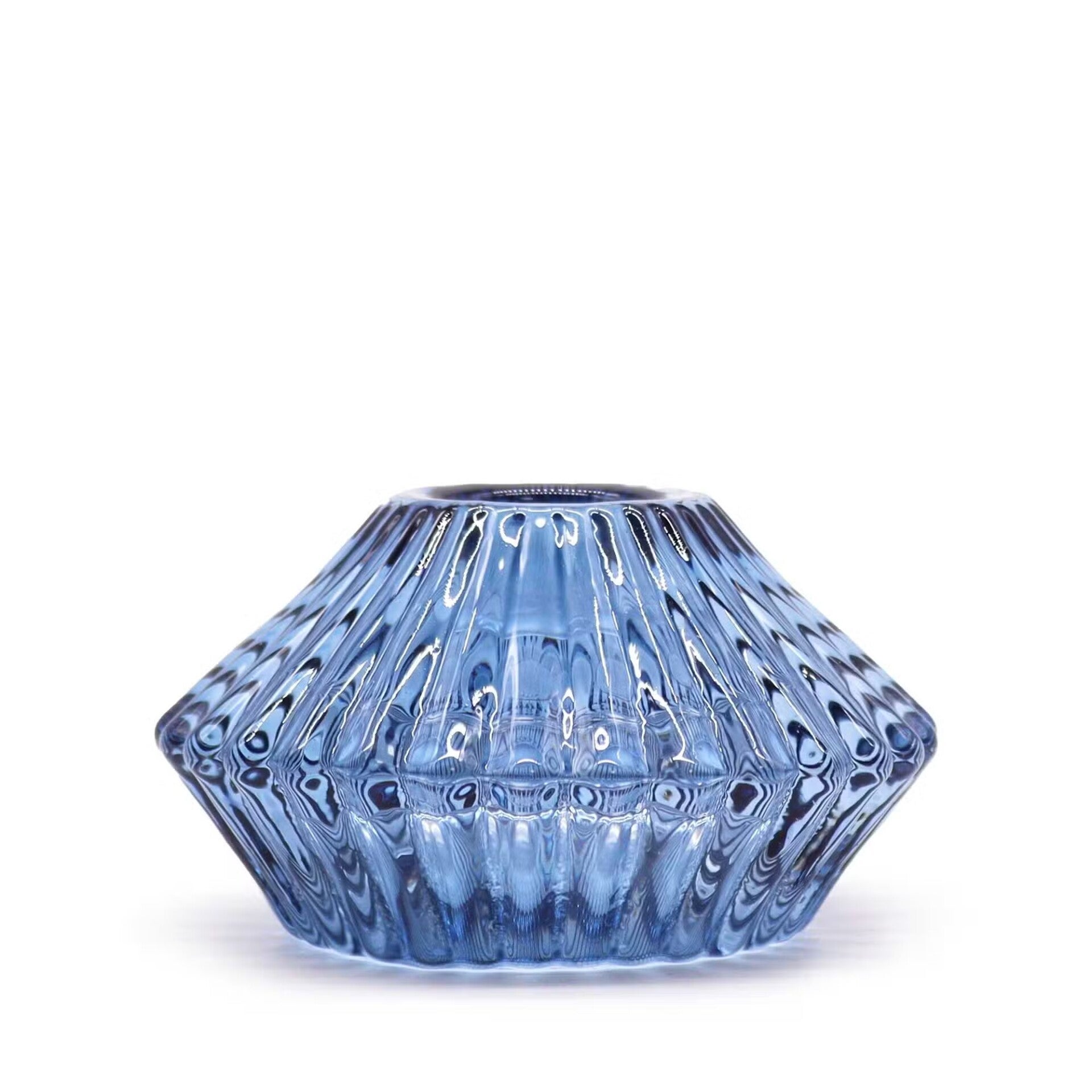Duo-kaarsenhouder "Bloem Royal Blue"