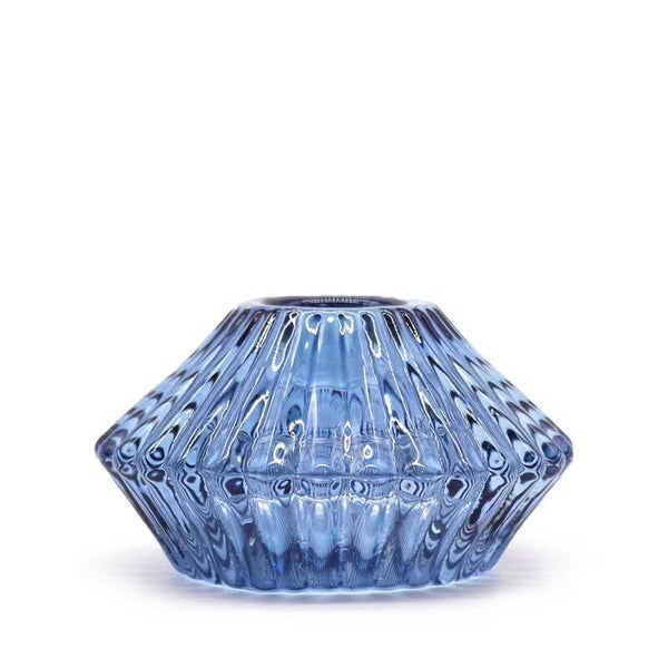 Duo-kaarsenhouder "Bloem Royal Blue"