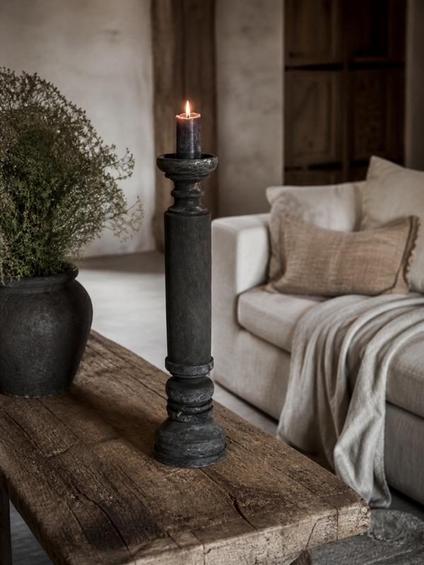 Baluster Kandelaar 40 cm – Robuust & Authentiek