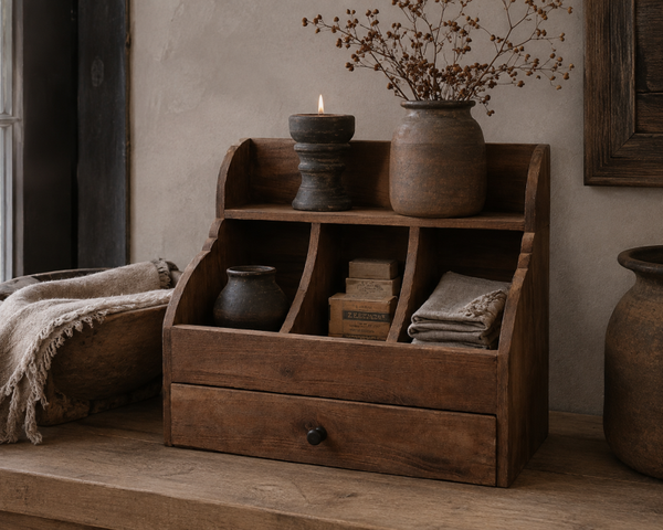 Houten Gruttersbak met Lade – Landelijk & Sober