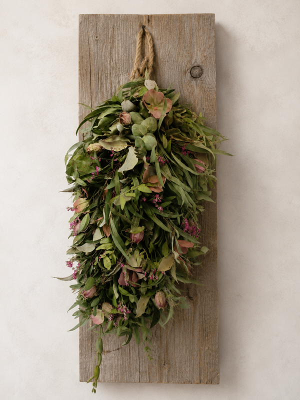 Landelijke Droogbloemen Toef Roze – 40 cm | Echte Gedroogde Groendecoratie met Zijdebloemen
