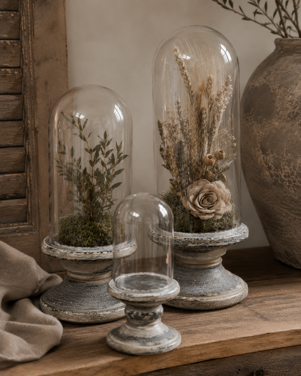 Glazen Stolp op Stenen Voet – S, M of L
