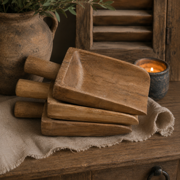 Authentieke Houten Rijstschep  – 28 x 12 cm