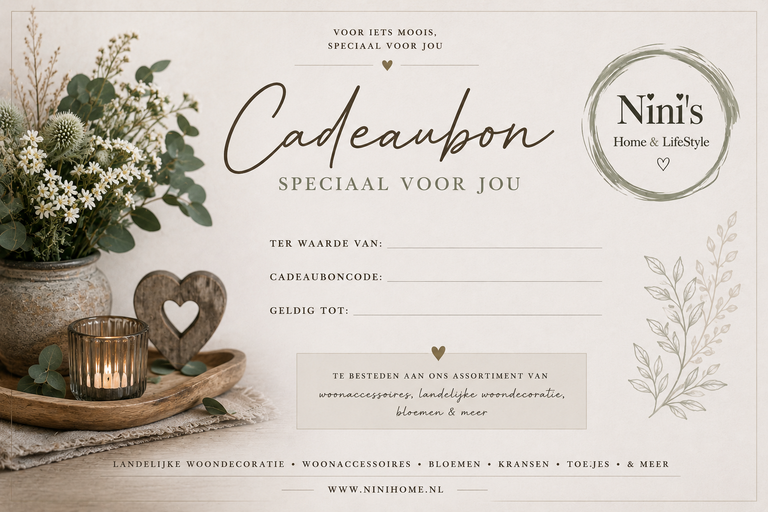 Cadeaubon Nini's Home & LifeStyle