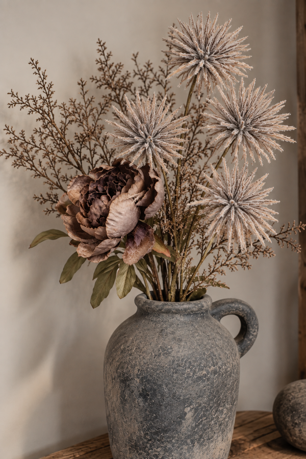 Kunsttak Clematis vergrijsd taupe – 100 cm