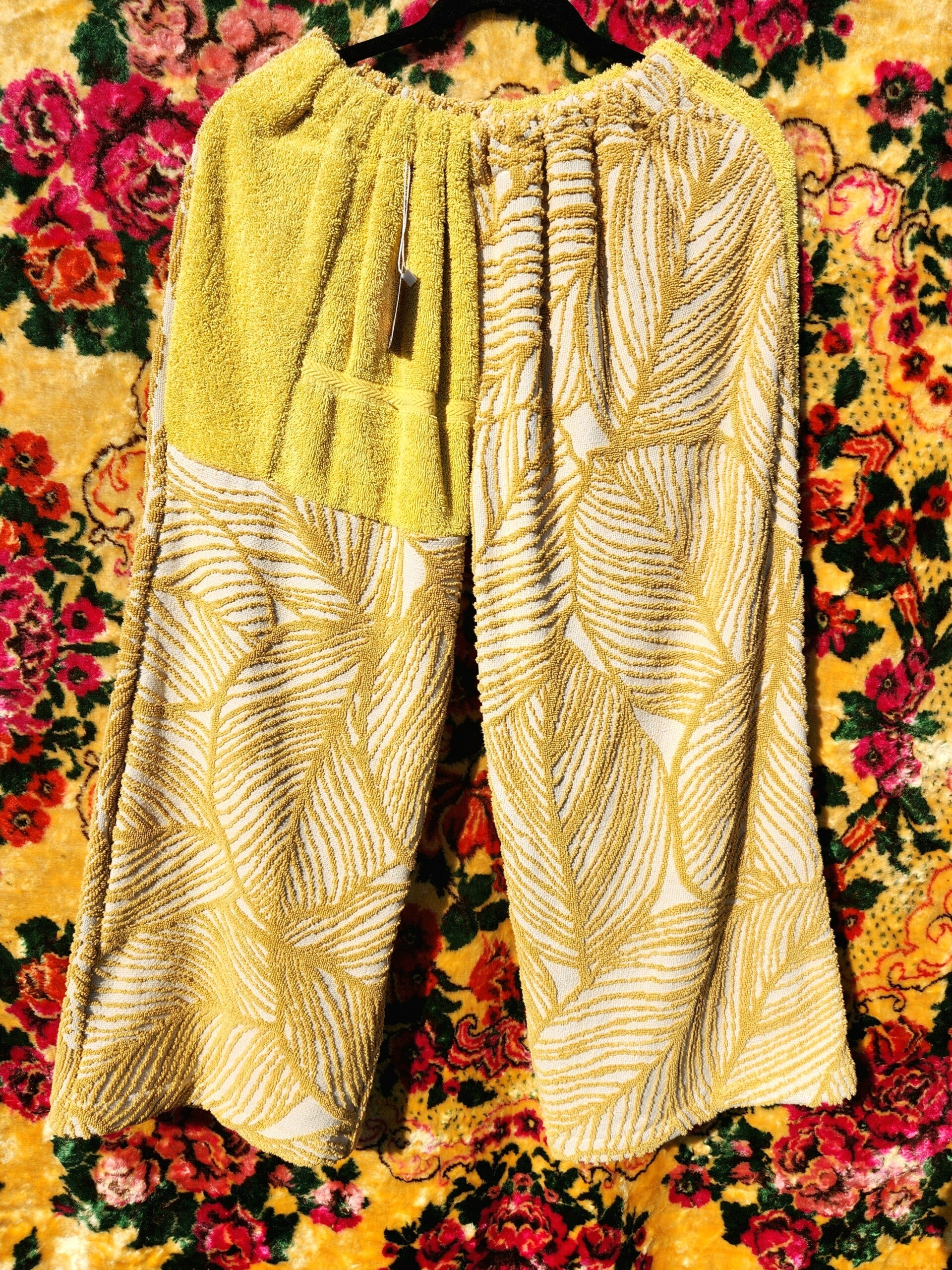 Terry towelling patchwork pants