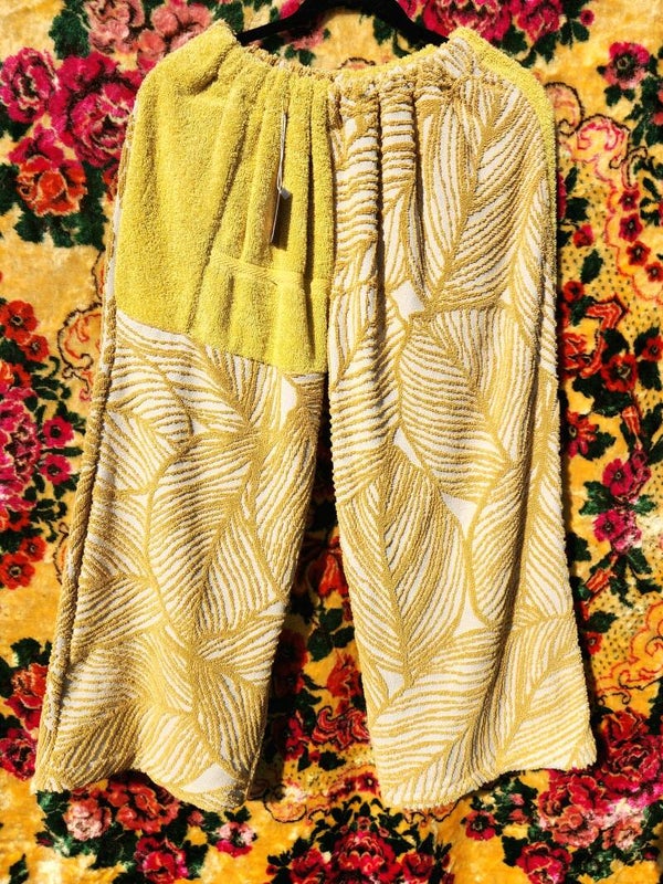 Terry towelling patchwork pants
