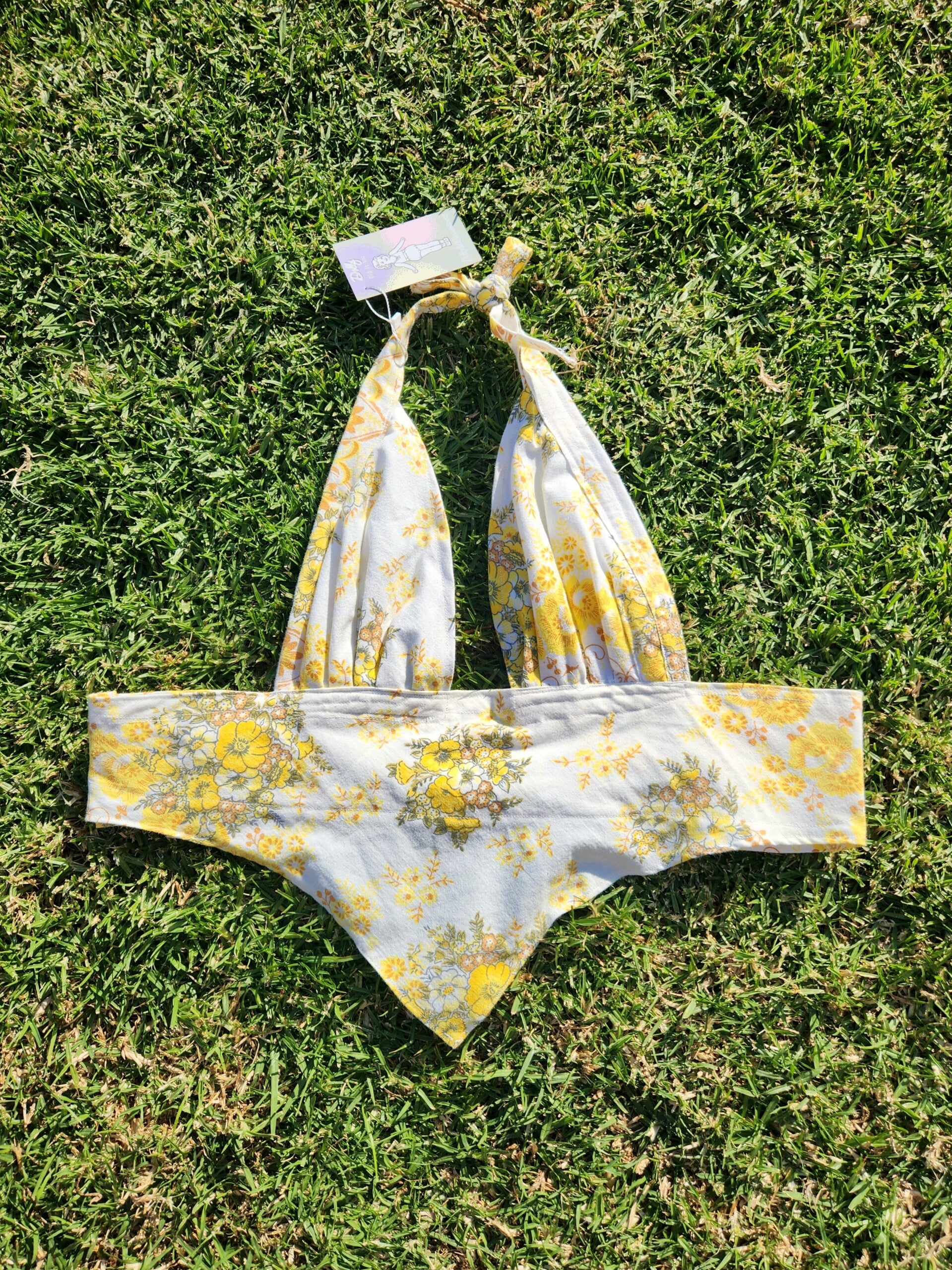 Floral halter top