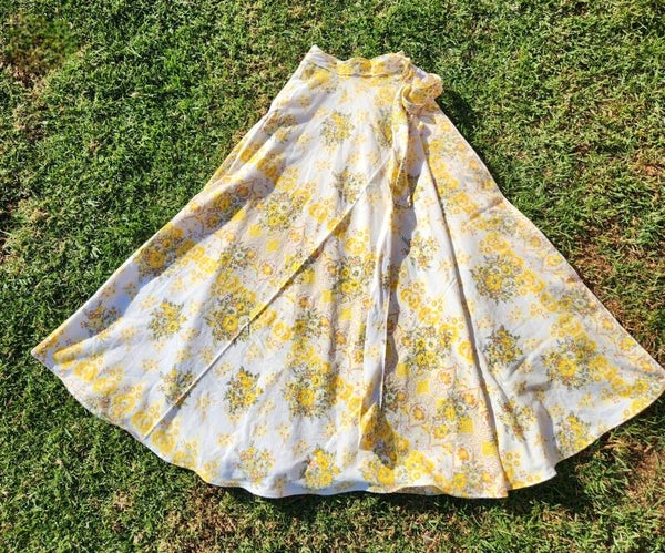 Circle long length wrap skirt