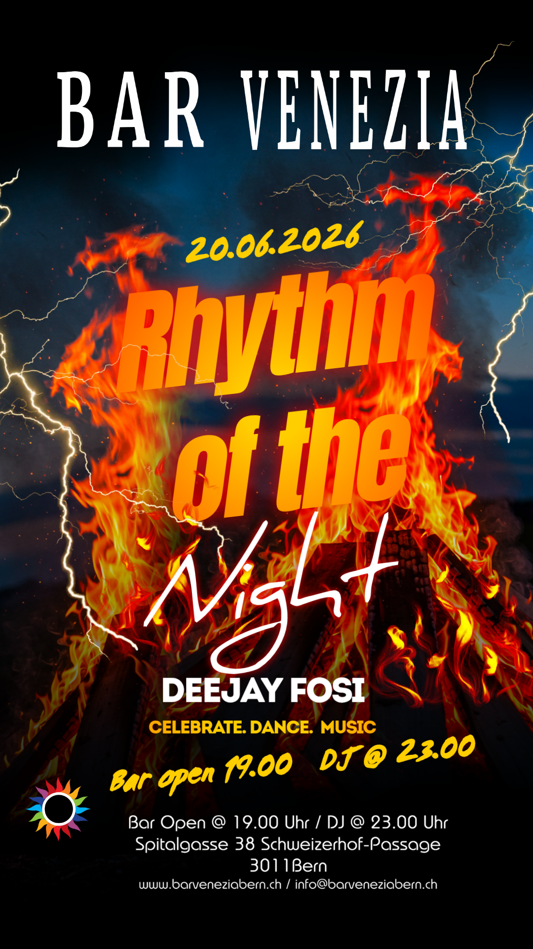 Bar Venezia, Rhythm of the Night mit Deejay Fosi