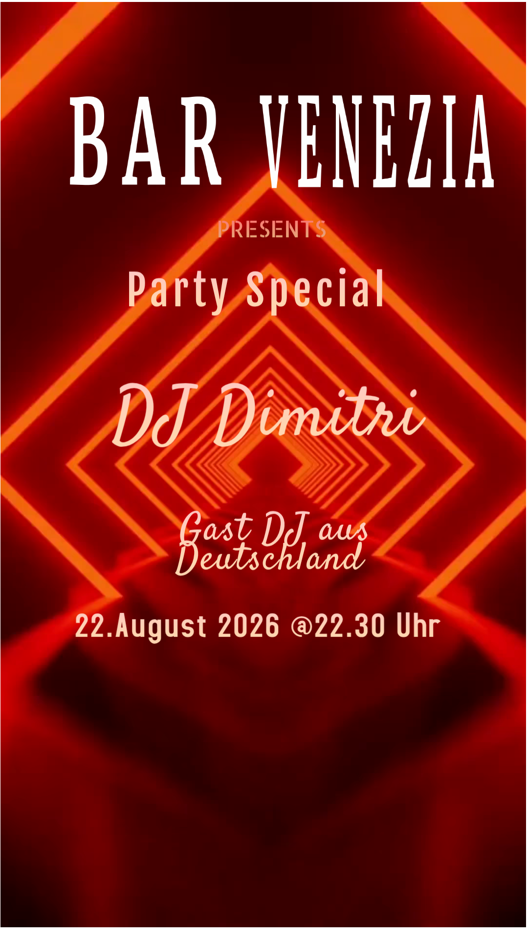 Bar Venezia, Rhythm of the Night mit Deejay Fosi