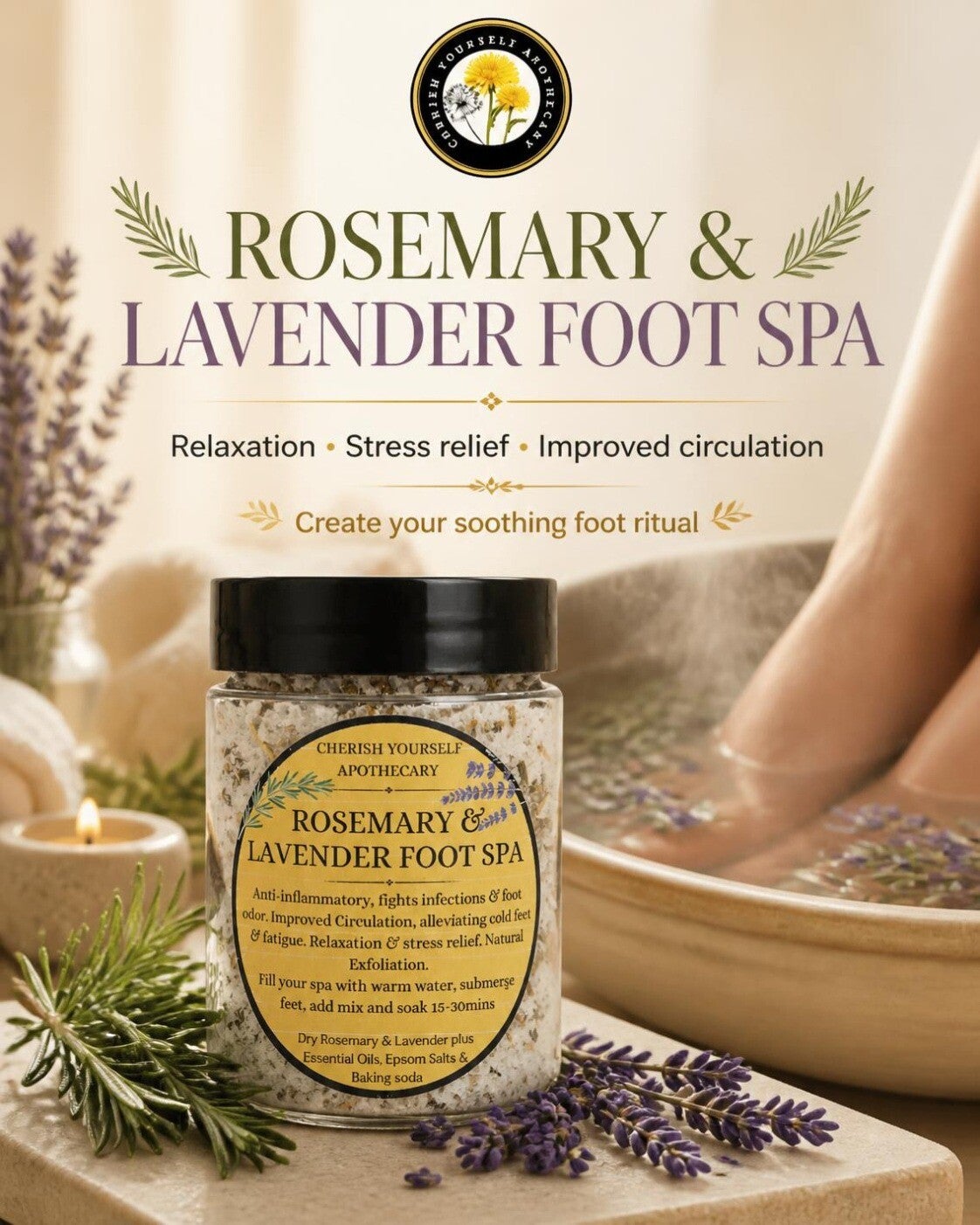 Rose & Lavender Foot Spa