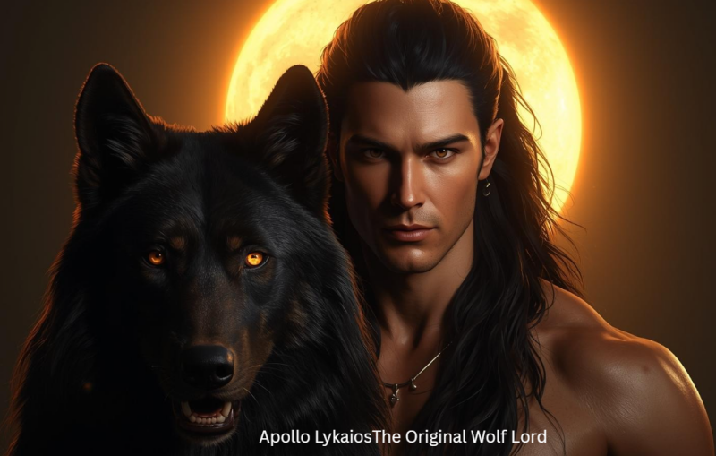 A dark‑haired Apollo standing beside a black wolf under a glowing full moon, with text announcing “Apollo Season Begins — The Real Spring Ignites.” The image promotes the Quarter of Initiation, the season of ignition and awakening in the visible sky.
