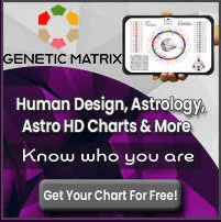 Genetic Matrix Affiliate Banner for Cosmic Human Design Charts