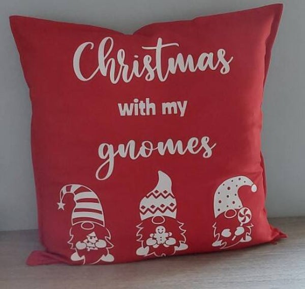 Kussen "Christmas with my gnomes"