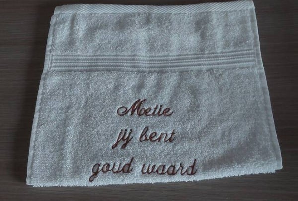 Gastendoekje met tekst