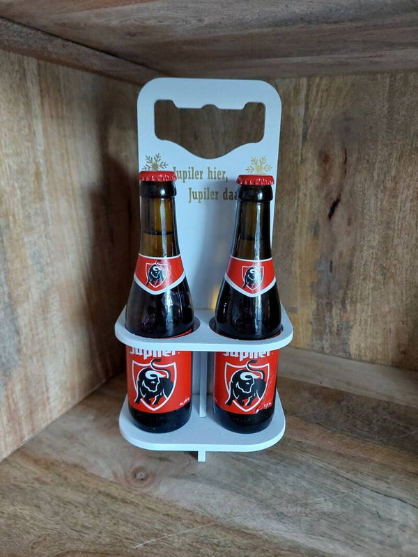 kadoverpakking voor vier bierflesjes met handvat(mdf)