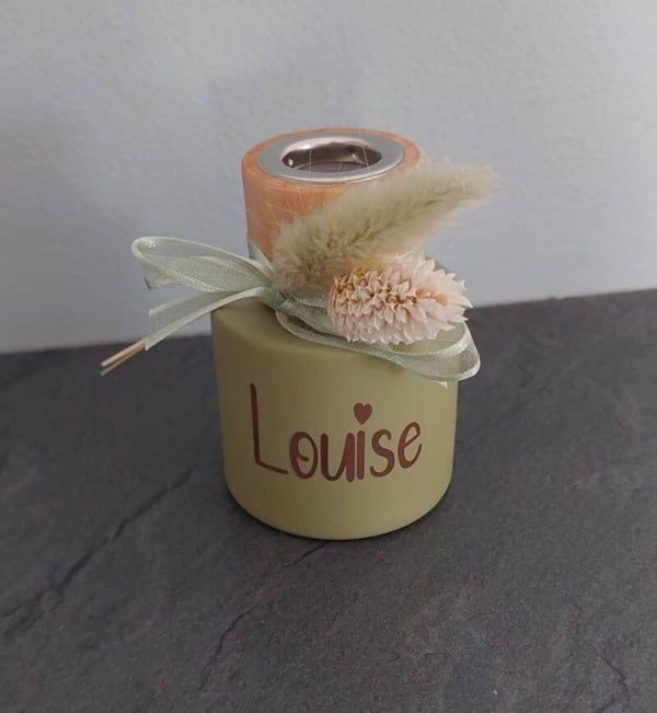 Parfumflesje rond  met houten schroefdop - 50ml